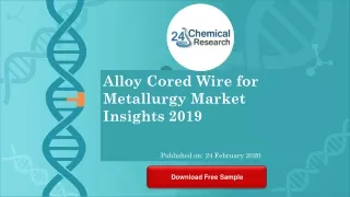 alloy cored wire for metallurgy market insights