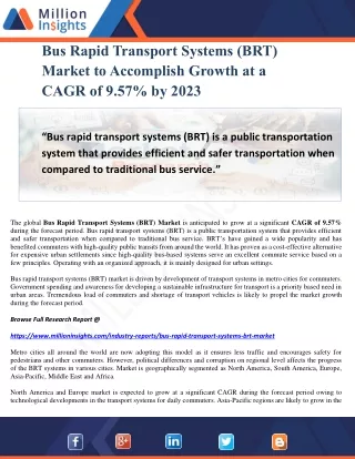 bus rapid transport systems brt market