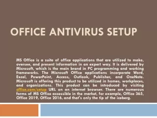 office antivirus setup