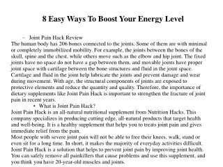 8 Easy Ways To Boost Your Energy Level