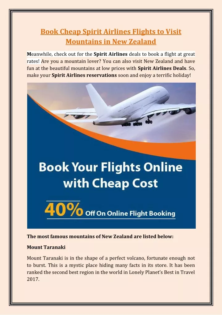 book cheap spirit airlines flights to visit