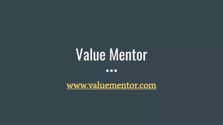 value mentor