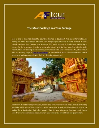 The Most Exciting Laos Tour Package - aandftour.com