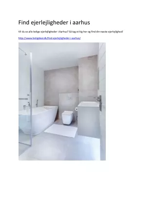 find ejerlejligheder i aarhus