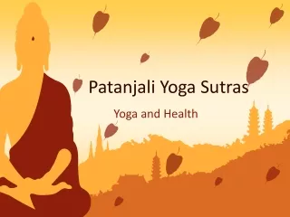 Patanjali Yoga Sutra - Yoga and Fitness