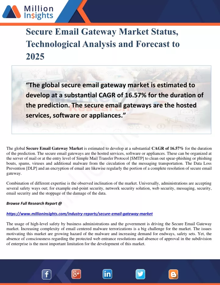 secure email gateway market status technological