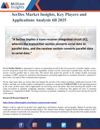 serdes market insights key players