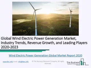 global global wind electric power generation wind