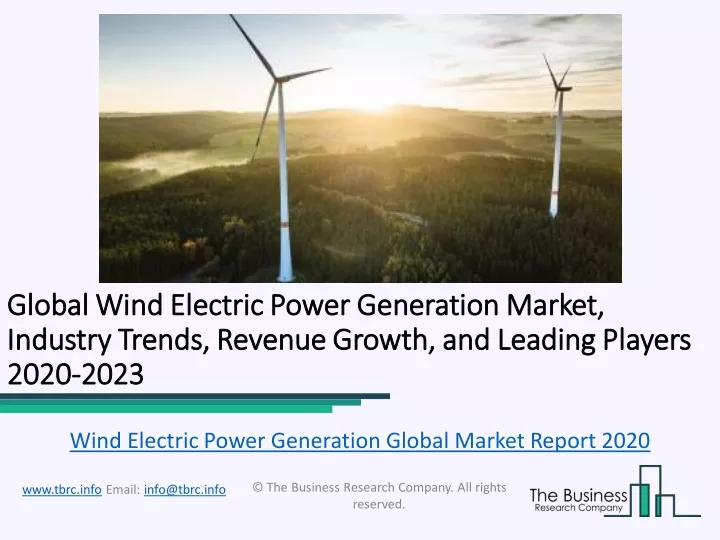 global global wind electric power generation wind