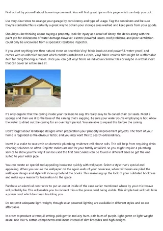 find out all by yourself about home improvement