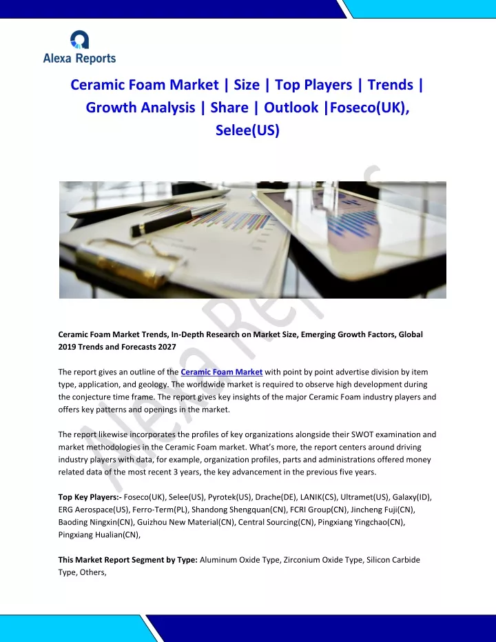 ceramic foam market size top players trends