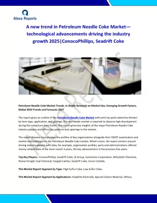 a new trend in petroleum needle coke market