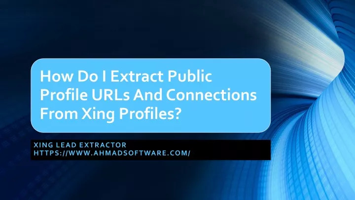 how do i extract public profile urls