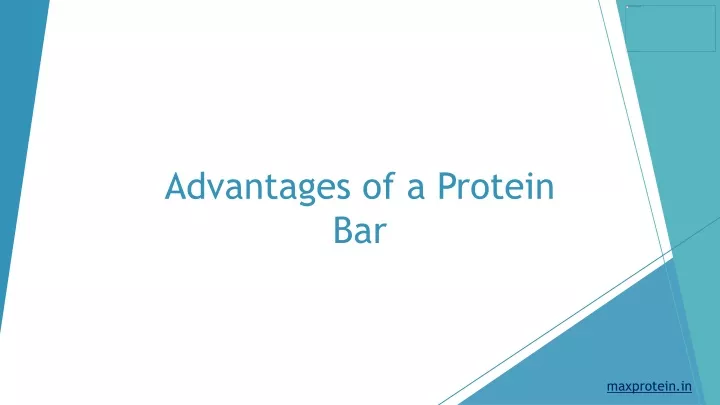 advantages of a protein bar