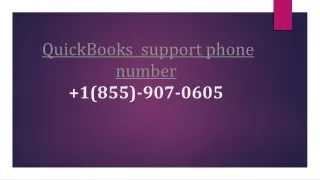 QuickBooks Support Phone Number   1(855)-907-0605