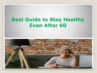 Steps to Healthy Aging, Happy Aging