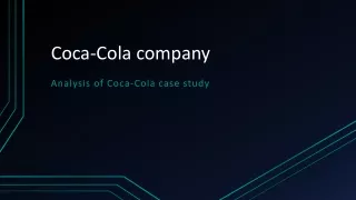 Analysis of Coca-Cola case study