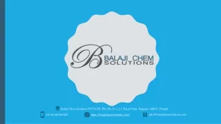 balaji chem solutions pvt ltd plot