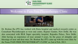 welcome to pain free physiotherapy clinic