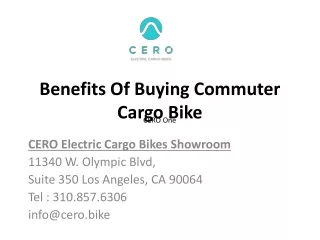 Benefits Of Buying Commuter Cargo Bike