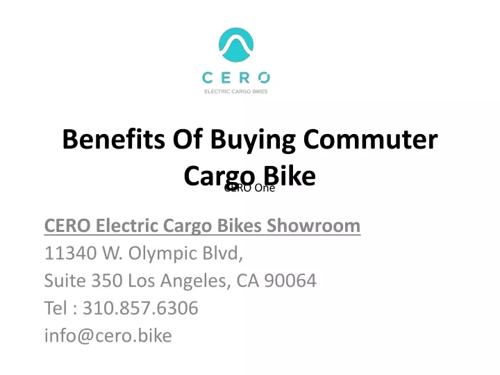 benefits of buying commuter cargo bike