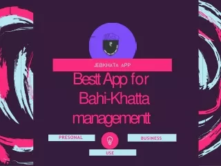 JebKhata App | Best Online Khata Book management