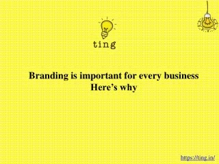 branding is important for every business here