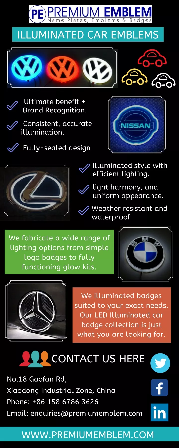 illuminated car emblems
