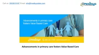 advancements in primary care fosters value based care