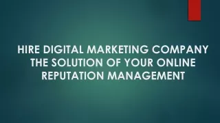 HIRE DIGITAL MARKETING COMPANY THE SOLUTION OF YOUR ONLINE REPUTATION MANAGEMENT - Creative Sprout Media