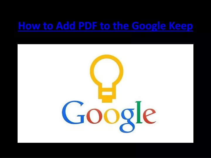 how to add pdf to the google keep