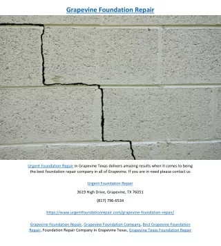 grapevine foundation repair
