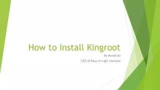 A Basic Installation Guidance of Kingroot One Click Root APP