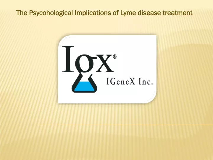 the psycohological implications of lyme disease
