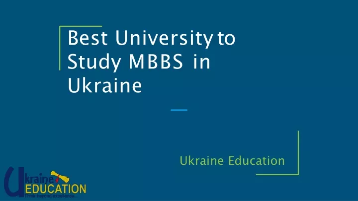 best university to study mbbs in ukraine