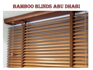 bamboo blinds abu dhabi