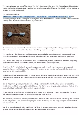 you must safeguard your beautiful property