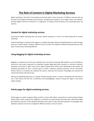 Digital Marketing Services Using Video
