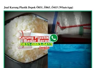 Jual Karung Plastik Depok Ö831·Ö863·Ö415 {WA}