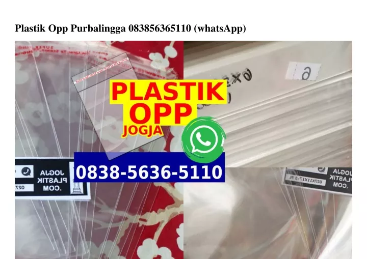 plastik opp purbalingga 083856365110 whatsapp