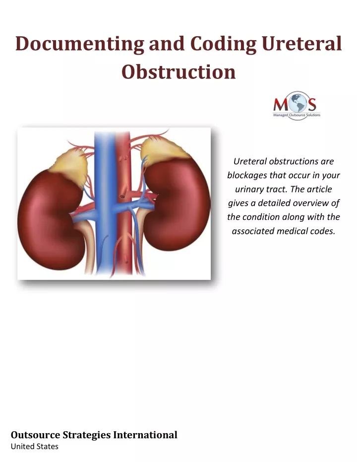 documenting and coding ureteral obstruction