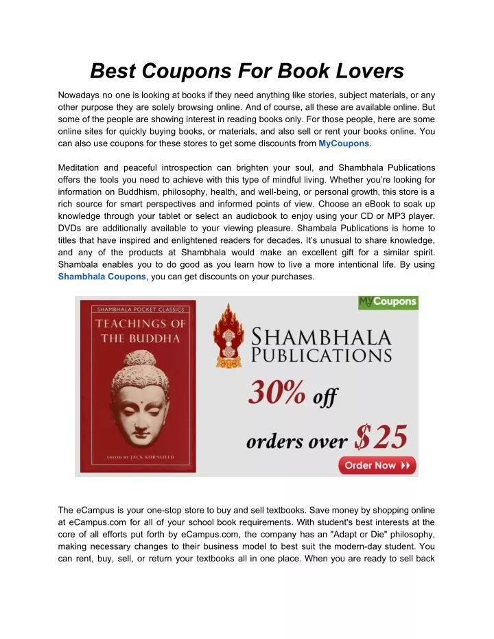 best coupons for book lovers