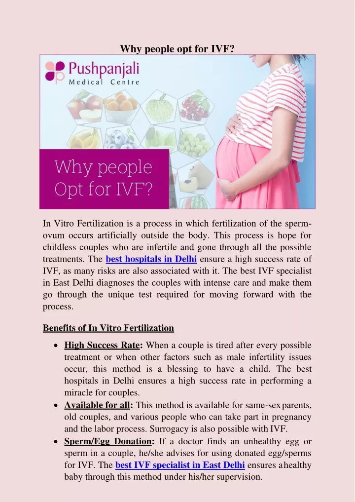 why people opt for ivf