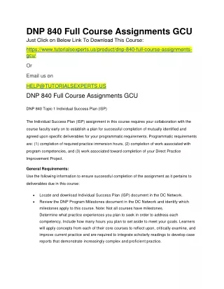 dnp 840 full course assignments gcu just click