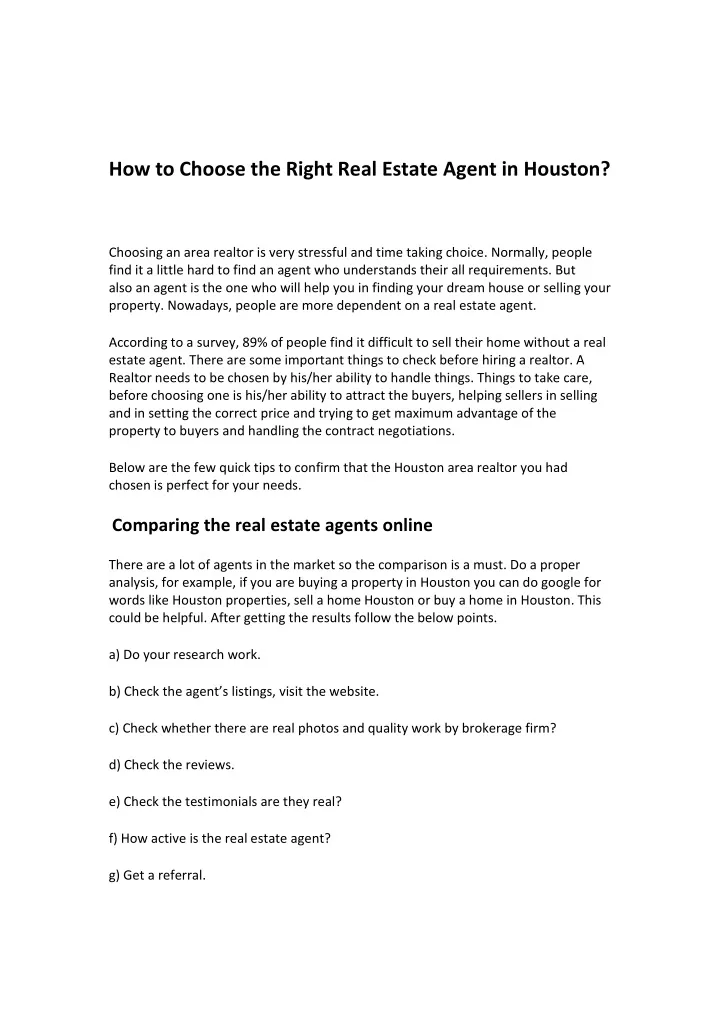 how to choose the right real estate agent