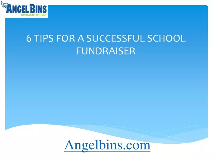 6 tips for a successful school fundraiser