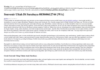 Souvenir Ultah Di Surabaya 0838.406I.2744 [WA]