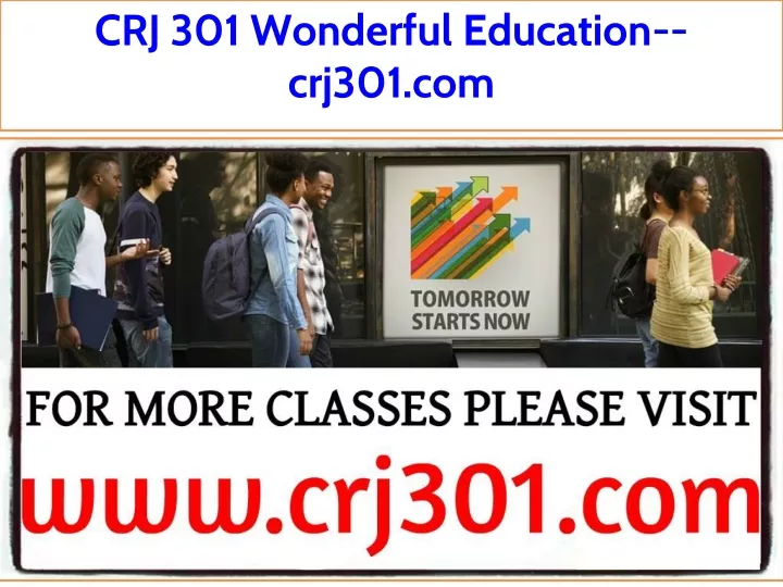 crj 301 wonderful education crj301 com