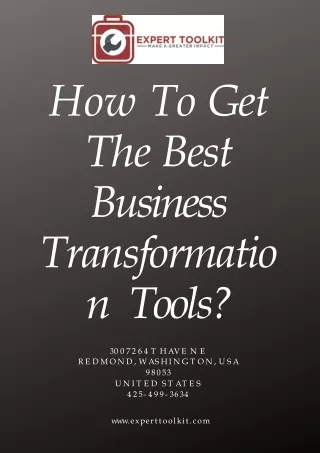 how to get the best business transformation tools