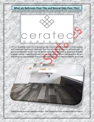 what are bathroom floor tiles and natural slate